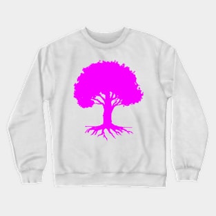 Tree,Well Rooted-Neon Pink Version Crewneck Sweatshirt